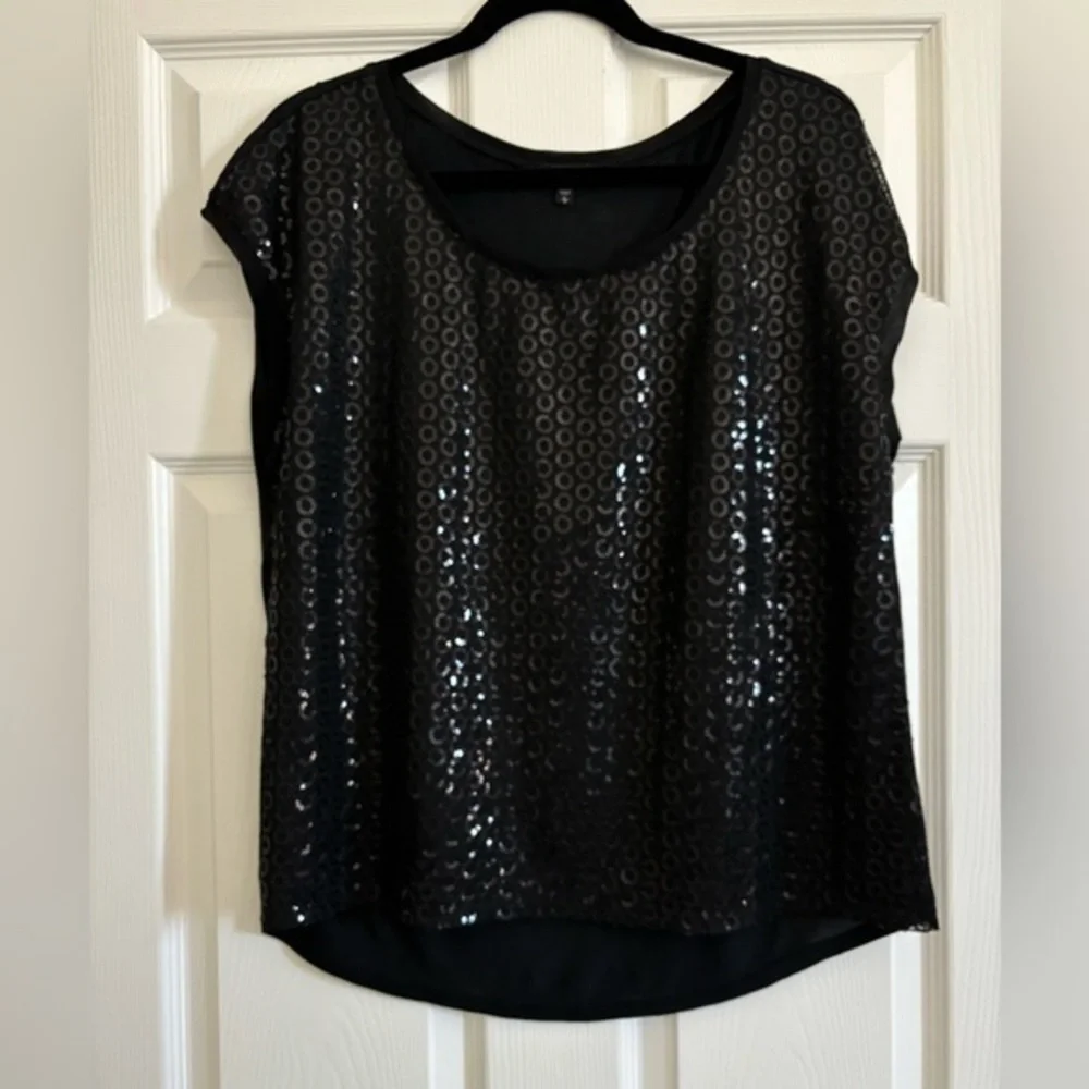 NWOT Express Black Sequin Women's Top